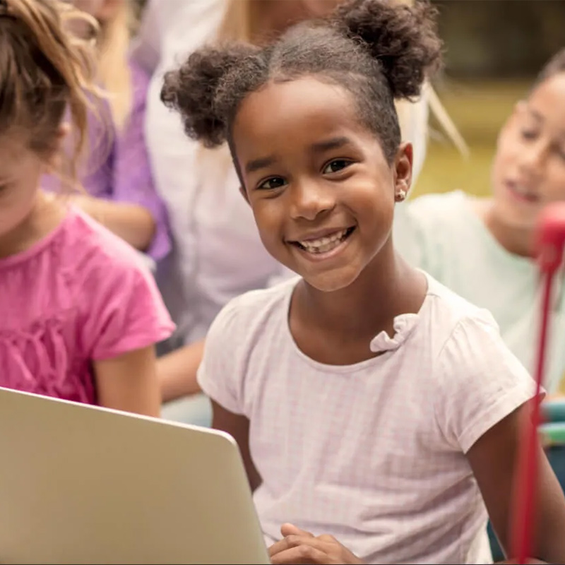 student using Seesaw