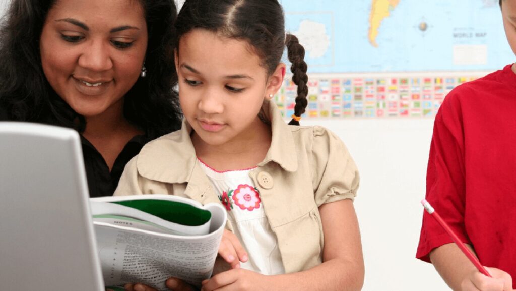 Seesaw student and teacher reading