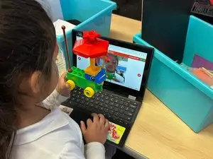 Kindergarten Student Using Seesaw